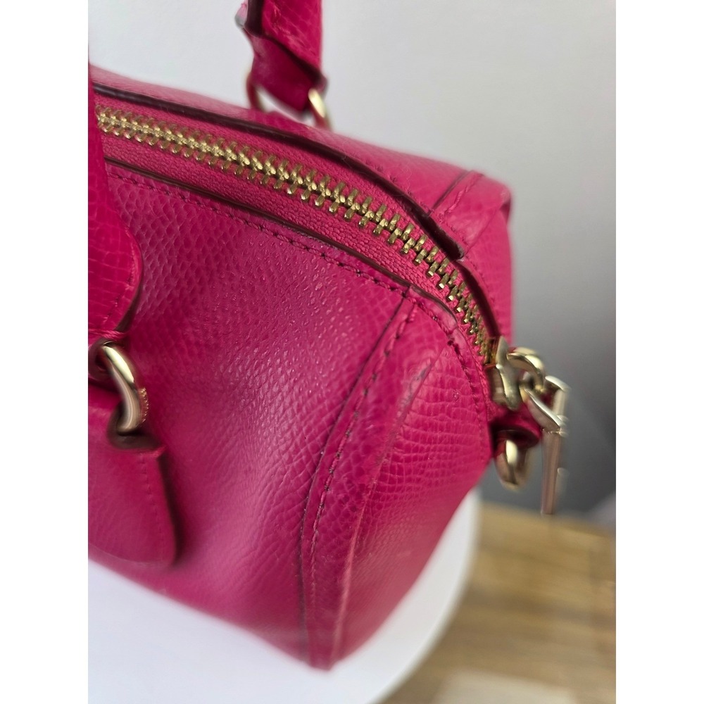 Coach Bennett Mini Satchel Pink Crossgrain Leather Crossbody Bag F33329 - Picture 10 of 16